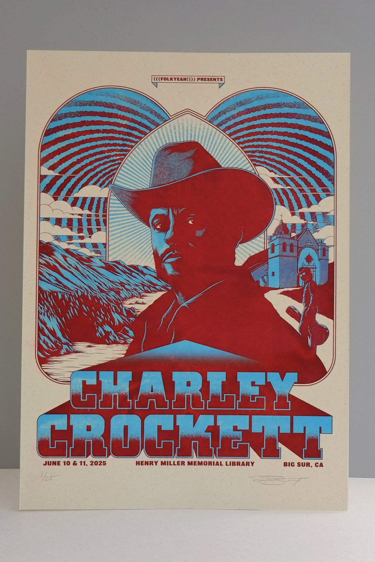 Charley Crockett, Henry Miller Library 2025 Risograph
